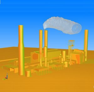 CFD simulation of carbon-dioxide release of a chemical factory